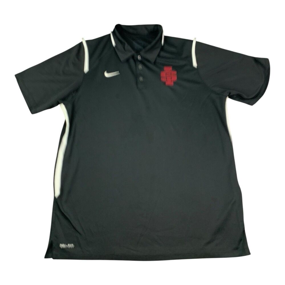 St. Ignatius Nike Dri Fit Men’s Polo Shirt, Black, Moisture Wicking, Size Large